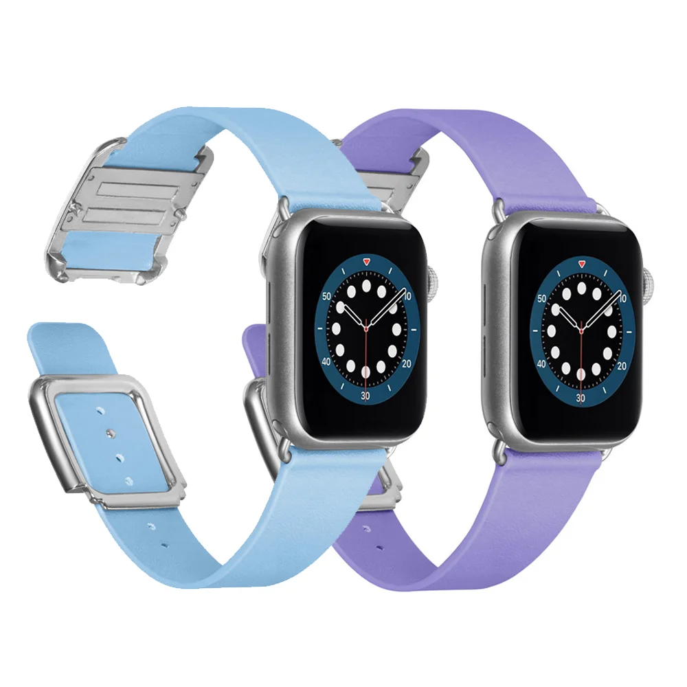 Leather strap for Apple watch UItra 8 7 6 5 4 SE 49mm 45mm 40mm 44mm Modern style magnetic strap for iWatch3 38mm 42mm wristband