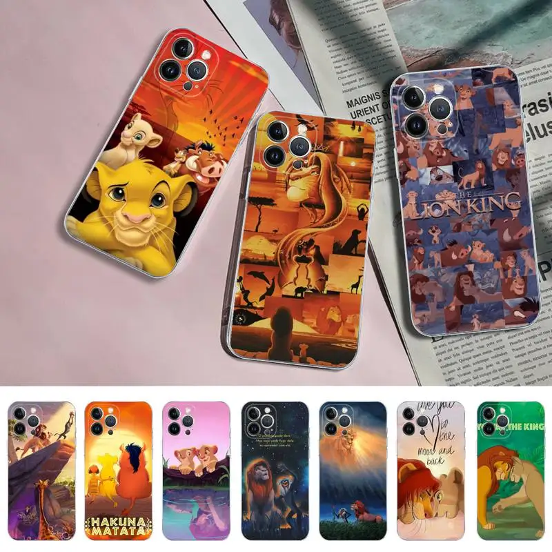 

MINISO The Lion King Phone Case For iPhone 14 11 12 13 Mini Pro XS Max Cover 6 7 8 Plus X XR SE 2020 Funda Shell