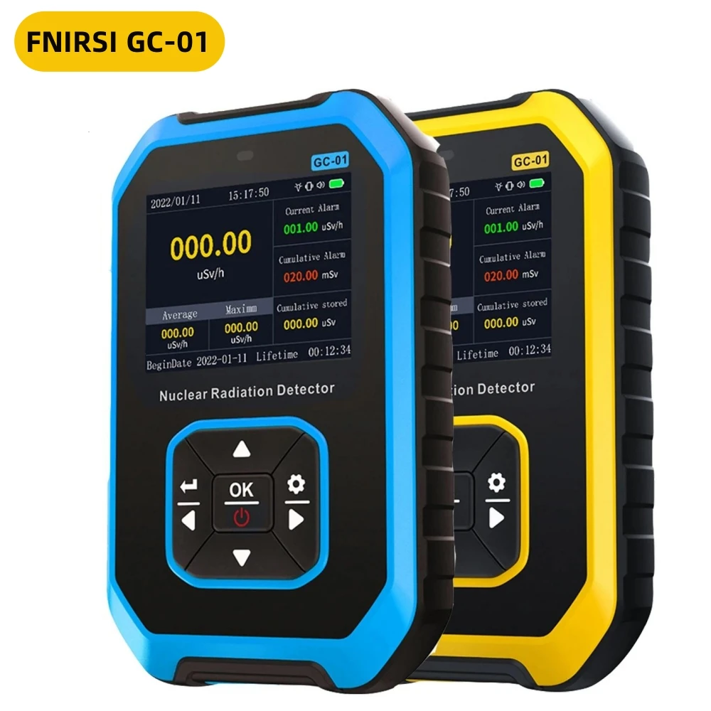 

FNIRSI GC-01 Geiger counter Nuclear Radiation Detector Personal Dosimeter X-ray γ-ray β-ray Radioactivity Tester Marble Detector