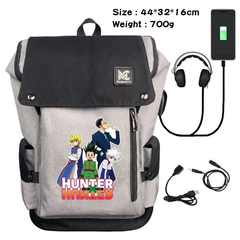 HunterxHunter D4144 Модный Аниме-Рюкзаки рюкзаки Мультяшные фотообои для путешествий
