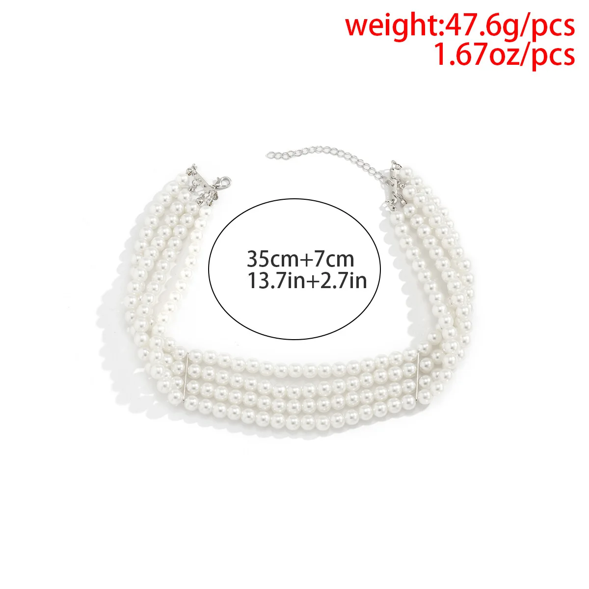 Jewelry Street Shoot Popular Popular Necklace Handmade Multi layer Pearl Neckchain Necklace Ornament Female Choker