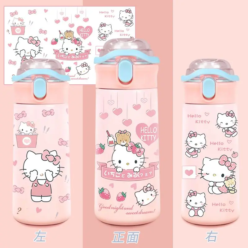 

Sanrio Kuromi Mymelody Cinnamoroll помпон Purin HelloKitty мультфильм аниме девушка сердце чашка Kawaii Милая Студенческая чашка для воды