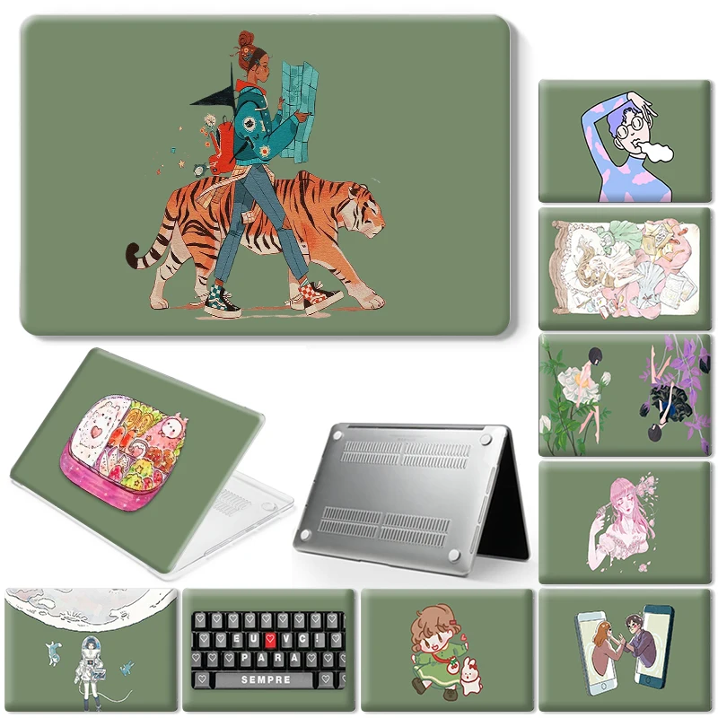 

Matcha green Laptop Case For Macbook Air 11 2018 2020 13 Touch Bar ID Pro 13 15 16 Retina 15 13 12 inch Cover