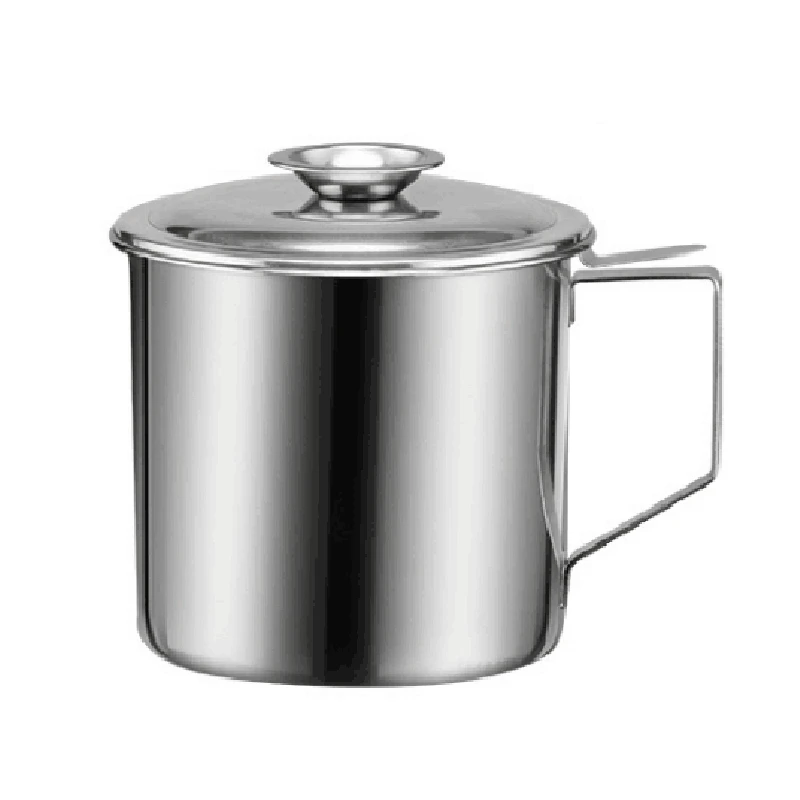 

Stainless Steel Oil Filter Pan Oil Storage Tank Container with Fine Filter Screen Dust Cover, Used to Store Frying Oil