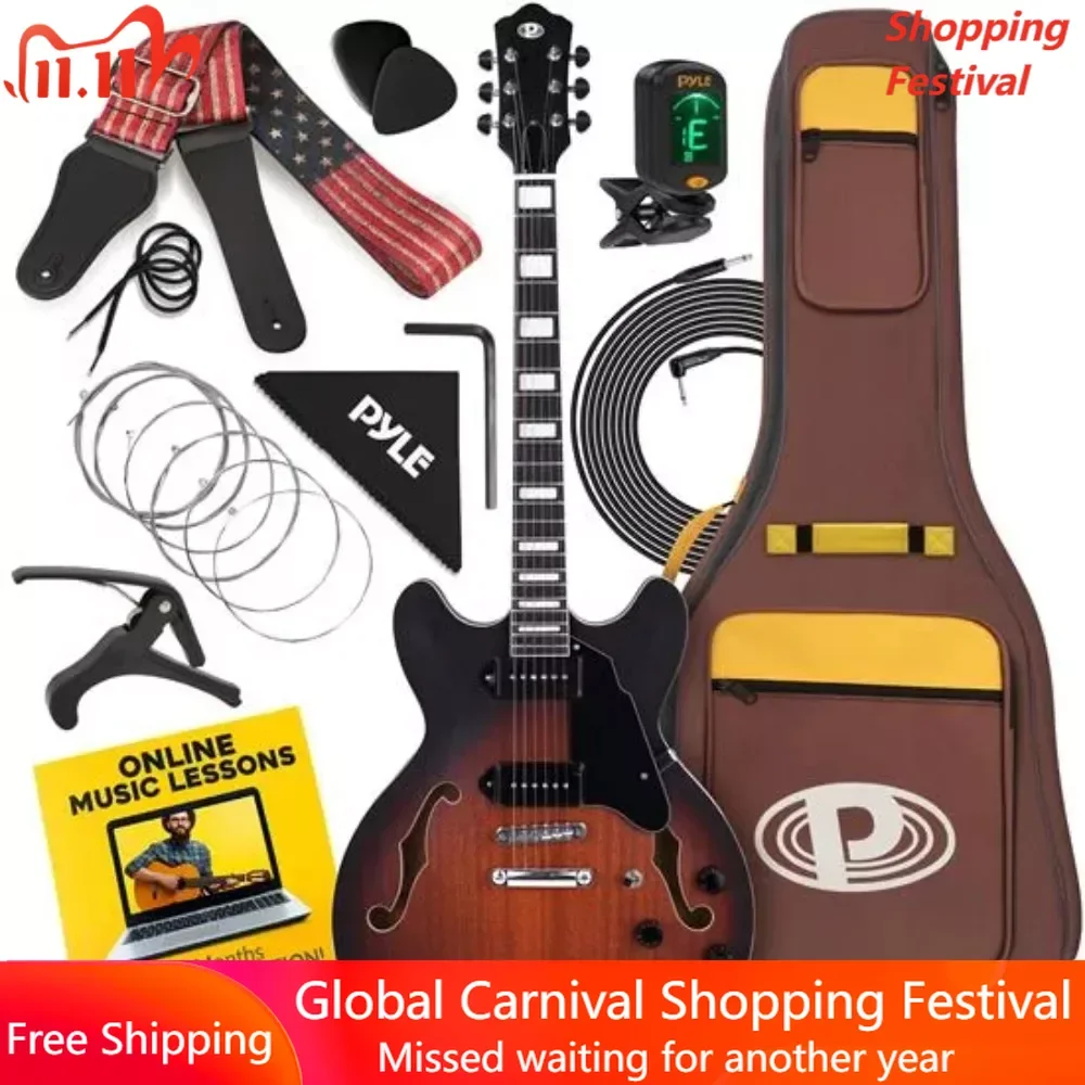 

22 Fret Maple Neck Guitar Single Coil Jazzmaster Pickups Professional Electric Guitar Matte and Sunburst Finish Guitars Musical