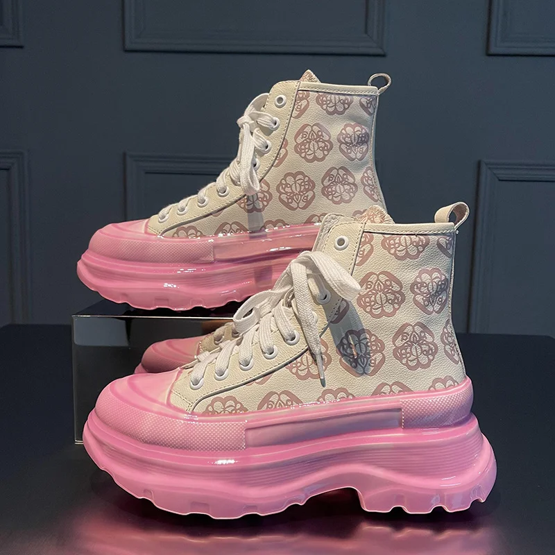 

Oraqwlj Martin boots women's 2022 British style retro boots spring new Korean version of the slope with thick-soled short boots