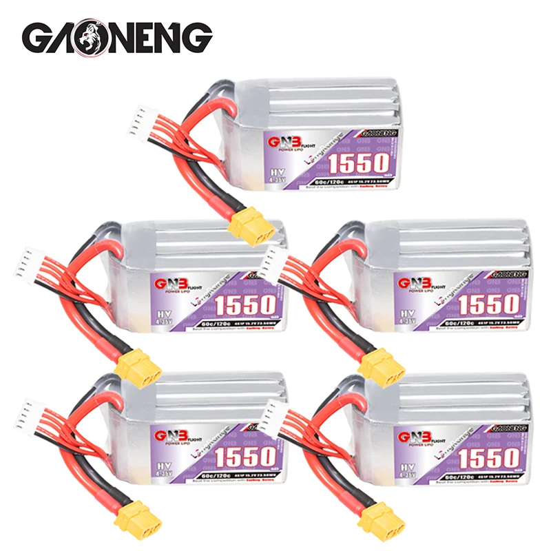 GAONENG GNB 4S 15 2 В 1550 мАч 60C/120C Lipo Батарея для RC FPV Дрон Квадрокоптер Вертолет Автомобиль