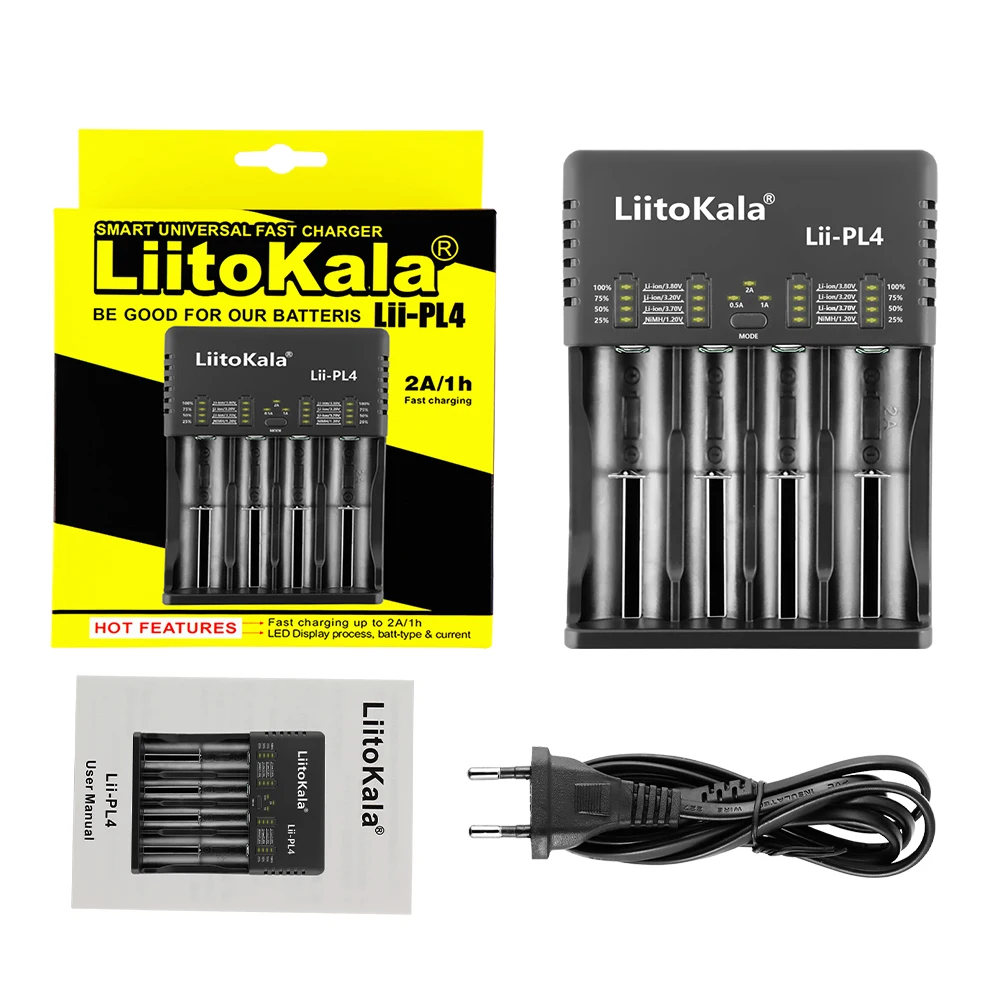 

Зарядное устройство LiitoKala для аккумуляторов 18650 21700 26650 18350 AA AAA, быстрое зарядное устройство для Li-Ion 4,2 в/4,35 в Li-Fe 3,6 В Ni-MH 1,2 в