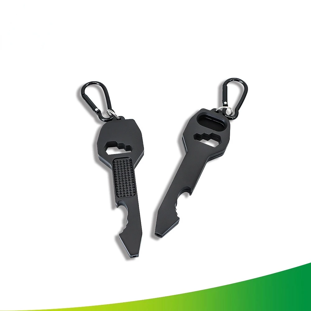 

Двухслойная открывалка для бутылок в форме ключа, металлическая пряжка с ремнем для ключей, портативная и легко Моющаяся