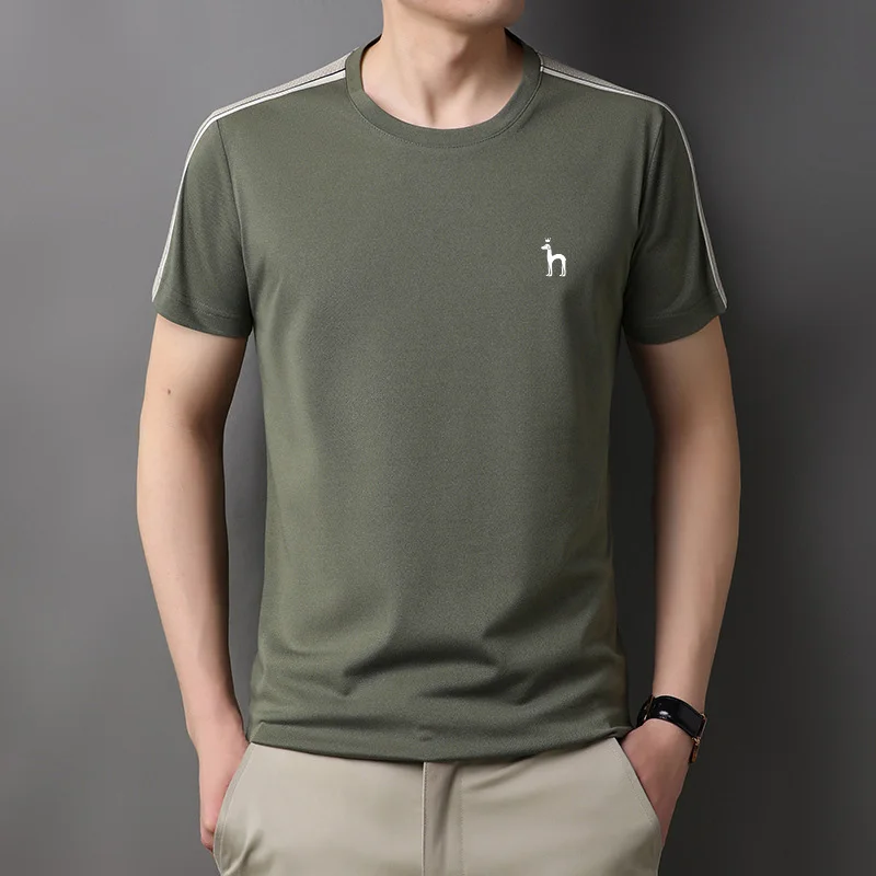 Hazzys New 2023 Summer Short Sleeve T-Shirt Men's Golf Fashion Loose Polo Shirt Men's Clothing Wear