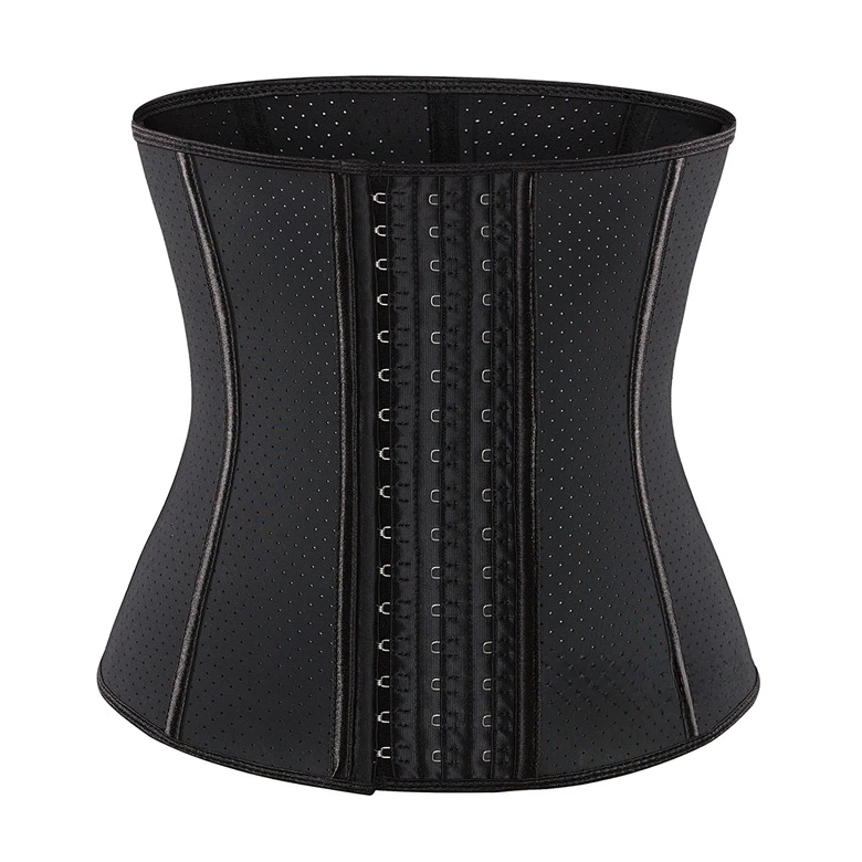 

30CM Length 9 Steel Bones Waistband Sports Style Waist Protection Mesh Breathable Fitness Corset Latex Abdominal Tightening Tops