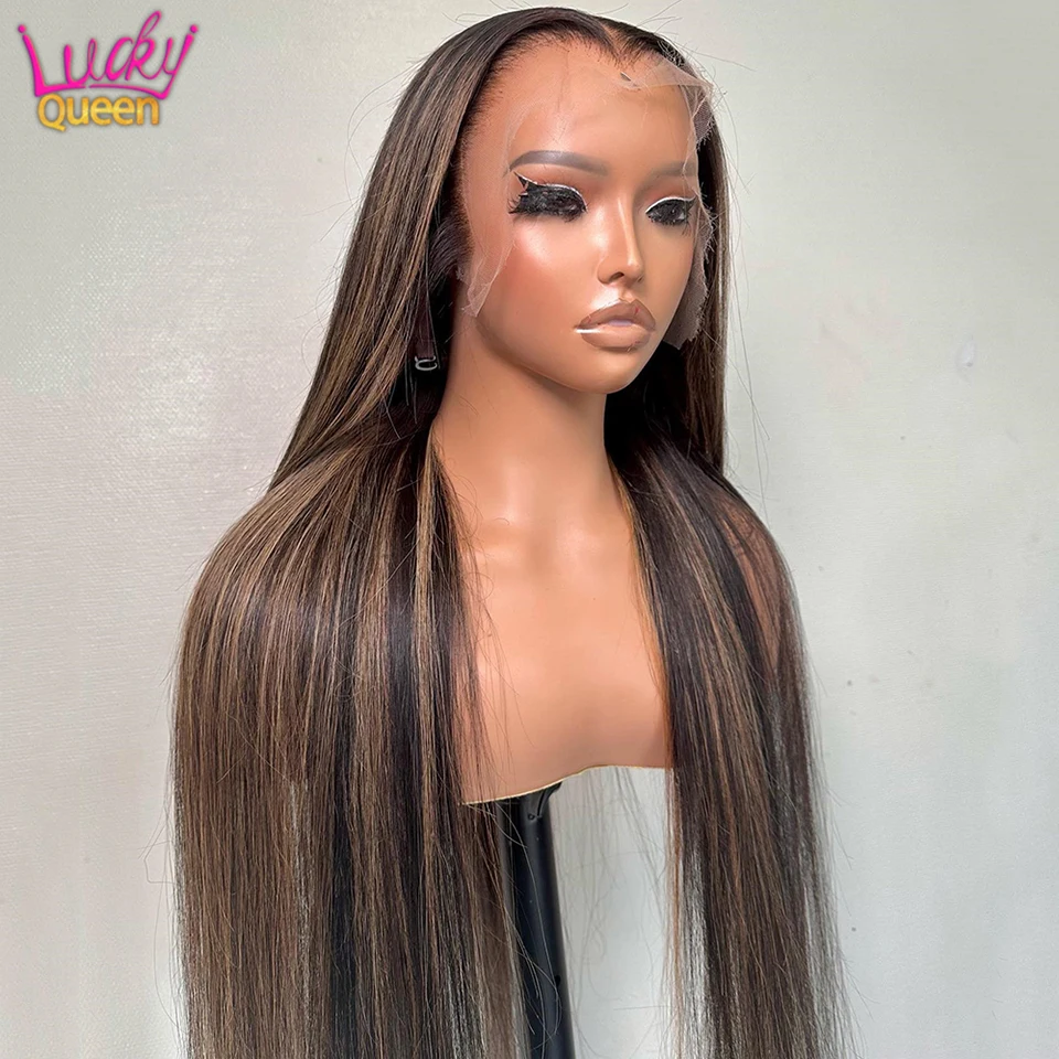 1B 27 хайлайтер светлый кружевной передний парик человеческие волосы 13x4 прямой для