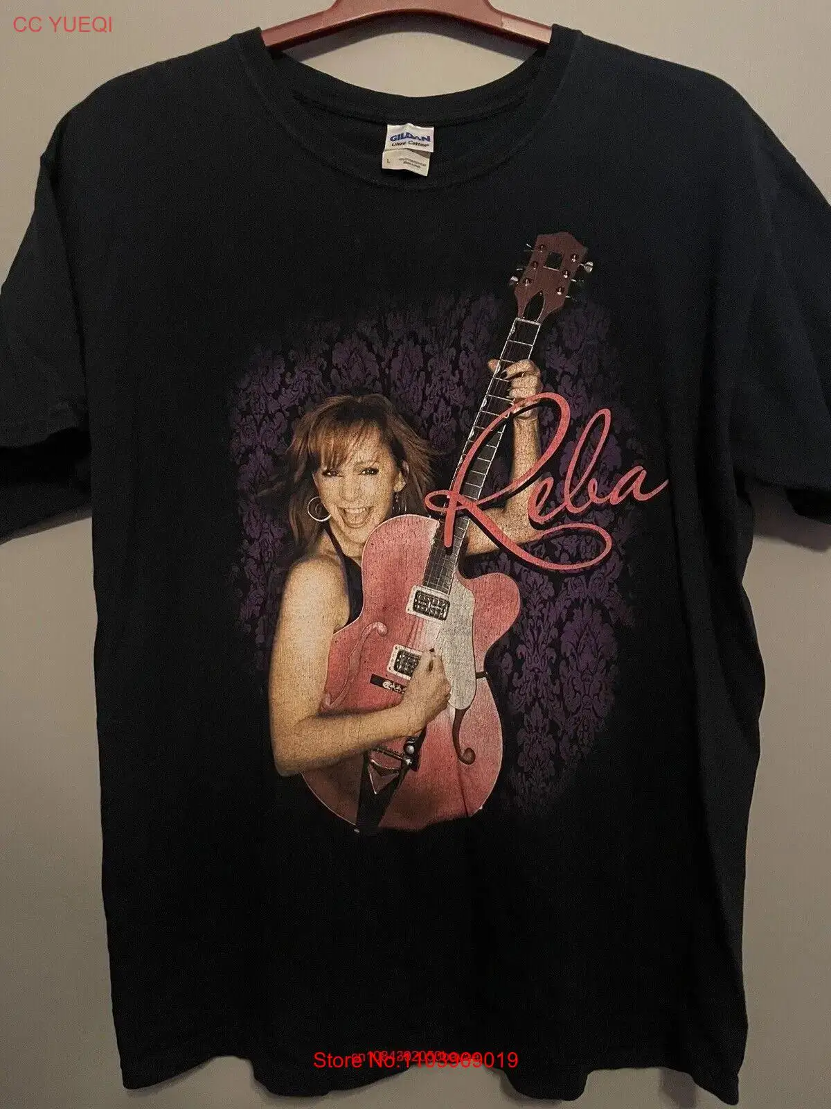 Винтажная Футболка Reba mcwhole Tour Merch Black Country C25 с длинным или коротким рукавом