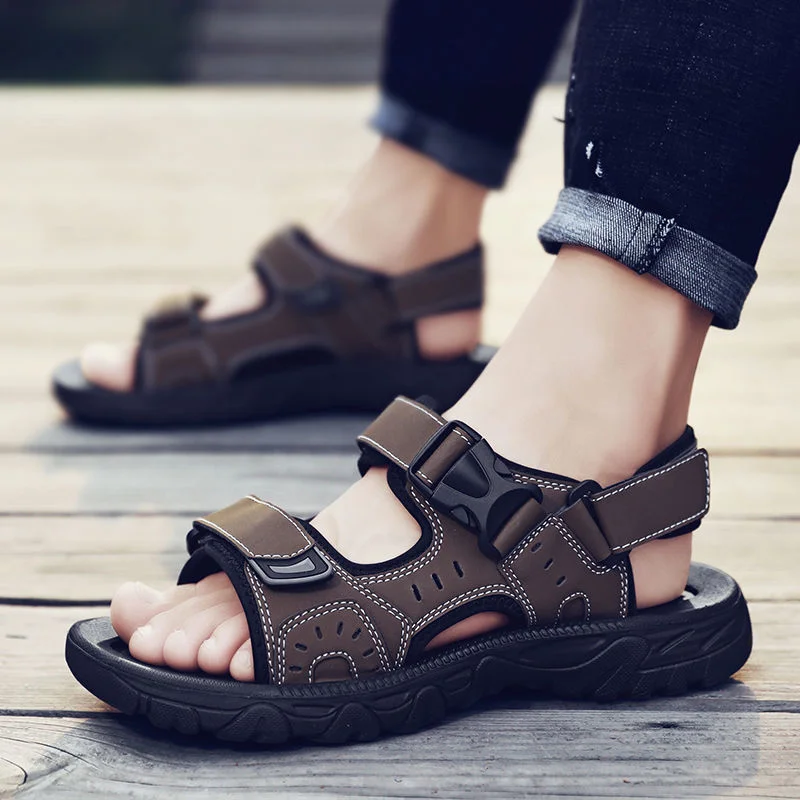 Leather Sandals Men's 2021 New Summer 