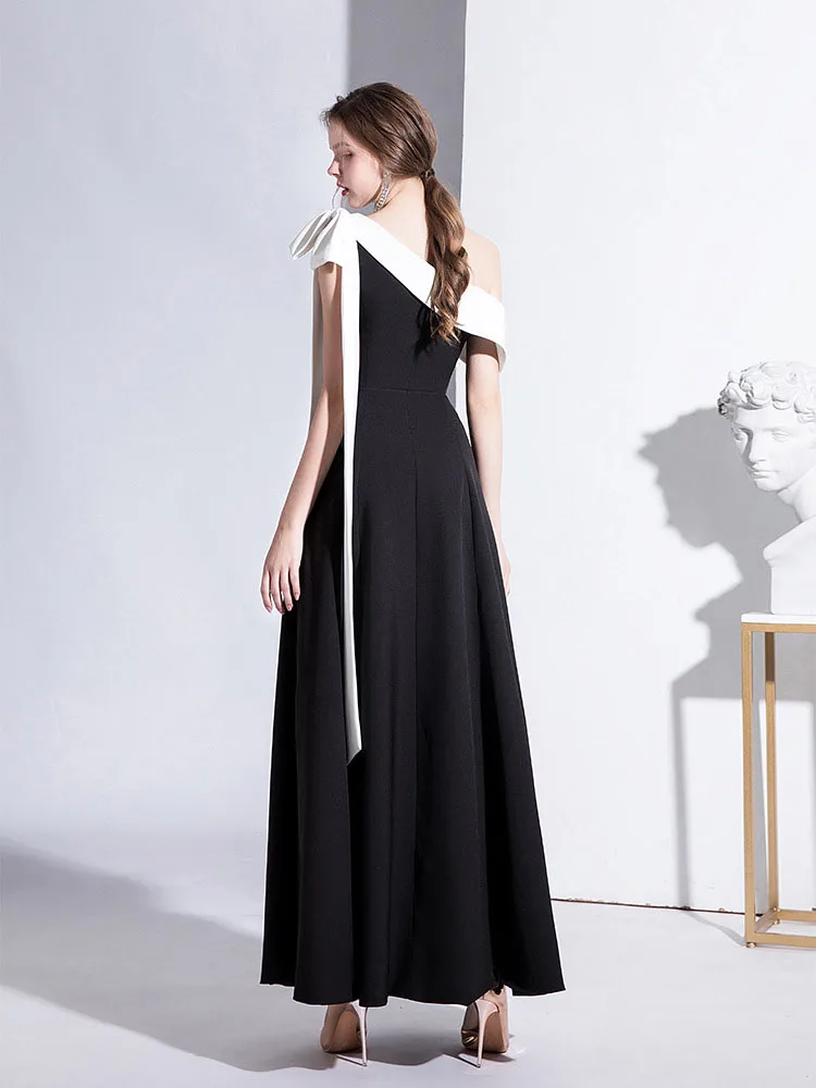 Black Evening Dress For Women 2022 Summer New Style One Shoulder Celebrity Temperament Party Dress Shows Slim Daily Dress
