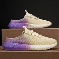2022 new walking summer comfort casual fashion outdoor beach sports low tops breathable lightweight men half closed toe slippers