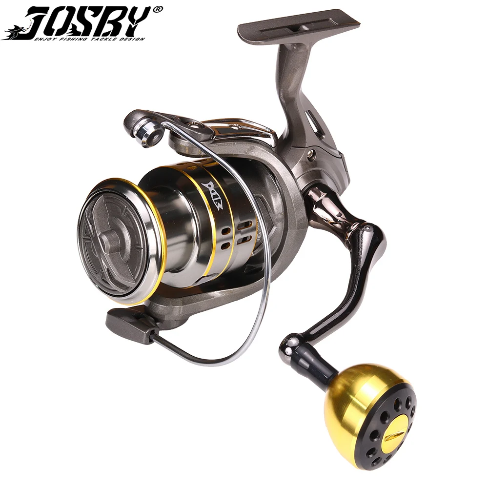 

JOSBY Fishing Reel 12kg Max Drag Metal/EVA Grip 5.2:1 High Speed for Carp Rotating Coils Carretilha De Pesca Sea Saltwater