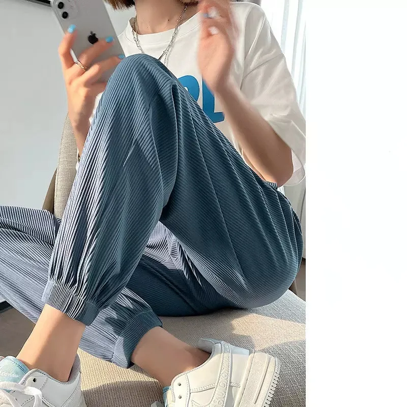 

Women's Drawstring Sport Haren Pants Ankle-Length Pants High Waist Fashion Lady Women Loose High Elasticity Stretch Casual Pant