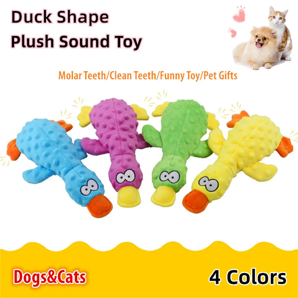 

Hanpanda New Product Pet Sound Paper Soft Plush Duck Toy Cats and Dogs Universal Interactive Bite-resistant Safe Non-toxic Toys