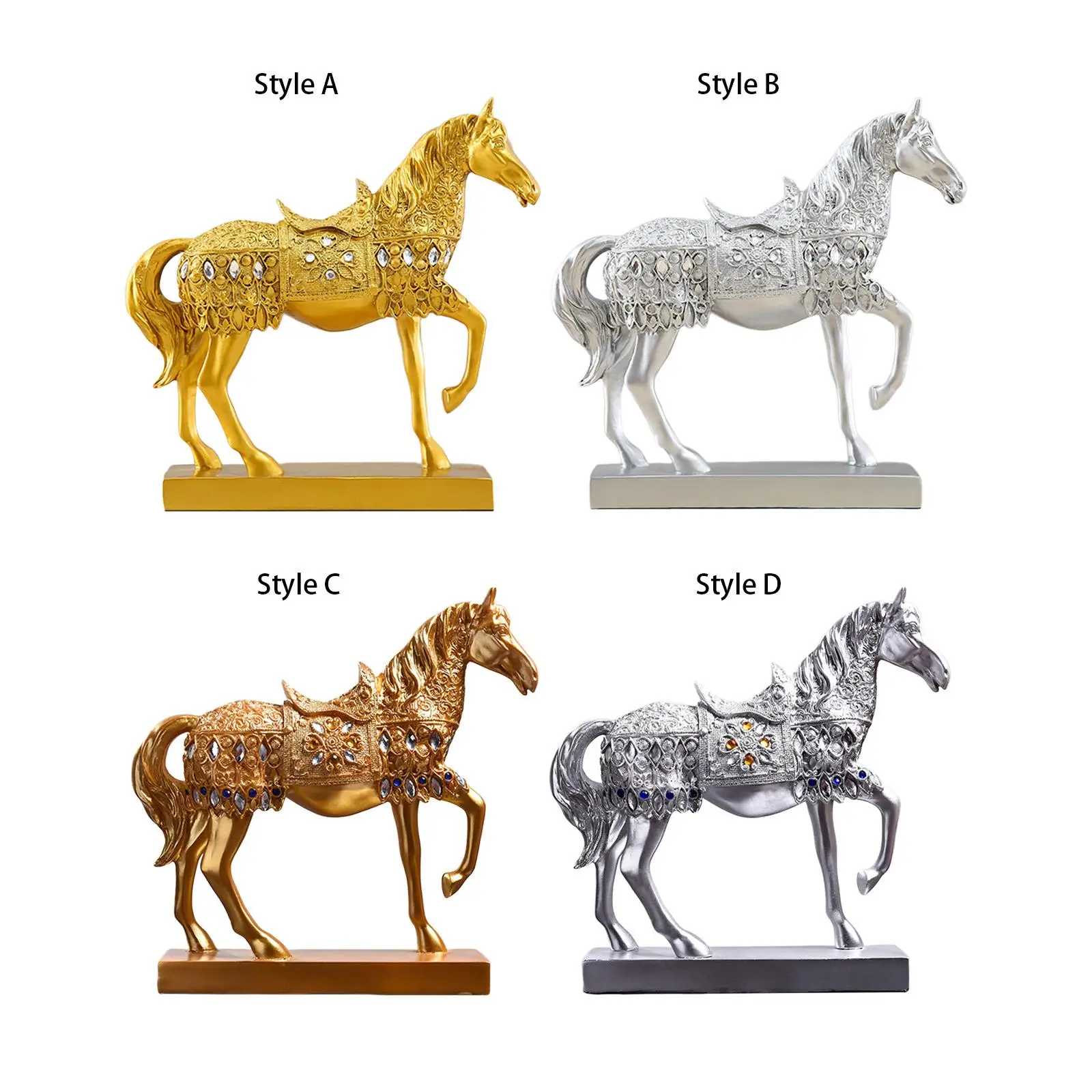 

Horse Figurine Decoration Horse Sculpture for Living Tv Stand Bookshelf