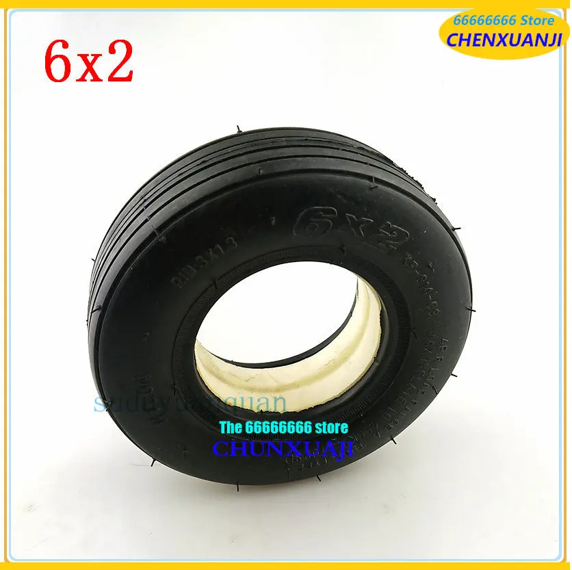 

High quality 6" Tire tyre 6X2 soild tire without inner tire Non inflatable for Electric Scooter F0 Wheel Trolley Cart Air Wheel