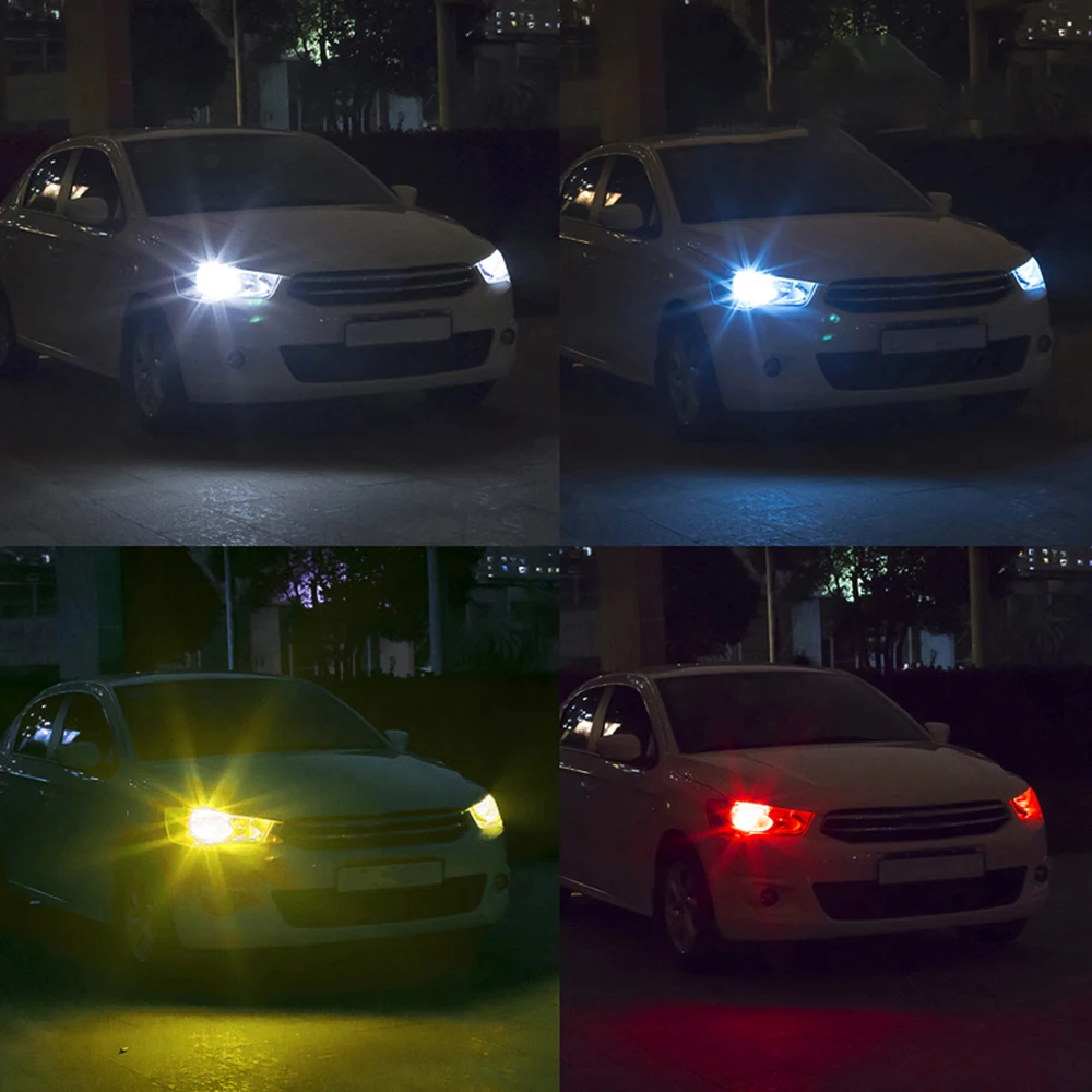 1set T10 W5W LED COB 5050 Car Lights Bulbs Multi Color RGB 194 168 501 Strobe Led Lamp Reading With Remote Control |