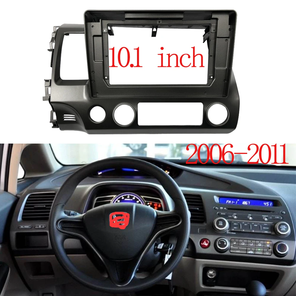 

10.1 inch Car DVD Frame Audio Dash Trim Kits Facia Panel Radio Player 2DIN For Honda Civic 06-11 Frame Kit