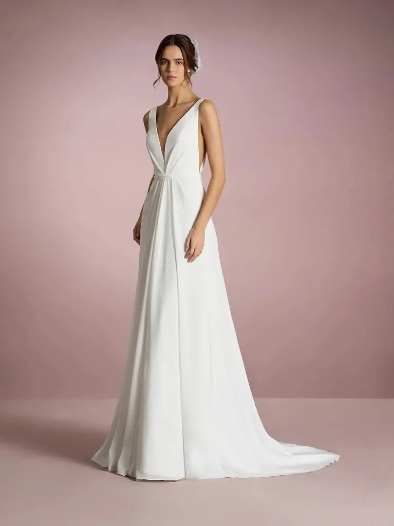 Свадебное платье трапециевидной формы с цветочным принтом Vestidos De Novia Elegantes Lujo 2024