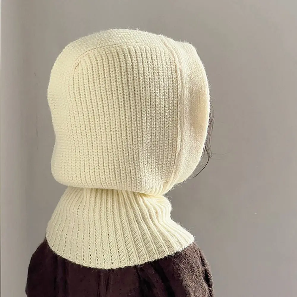 Сплошная цветная шерстяная вязаная детская шапка цельный детский шарф в