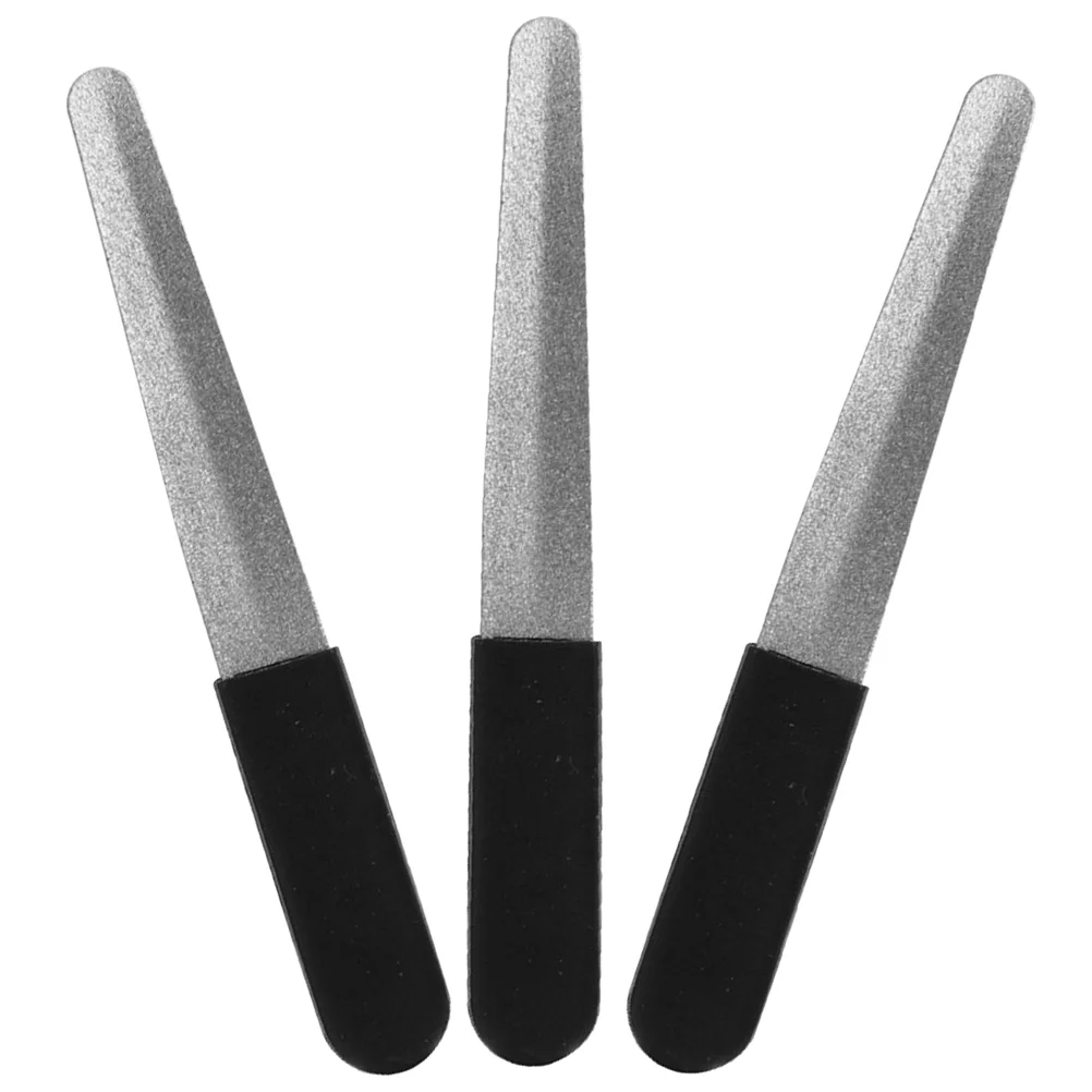 

3 шт. инструменты для обрезки ногтей, напильники для маникюра в салоне, шлифовальный брусок из нержавеющей стали для взрослых