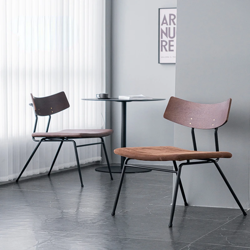 Home Office Back Dining Table And Chair Nordic Light Luxury Desk Solid Wood Leisure Chair
