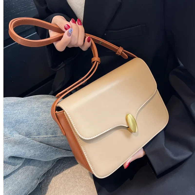 

Brand Casual Crossbody Bag Female Luxury Soft Leather Shoulder Bag All Match Designer Handbags Women's Small Flap Messenger Bag