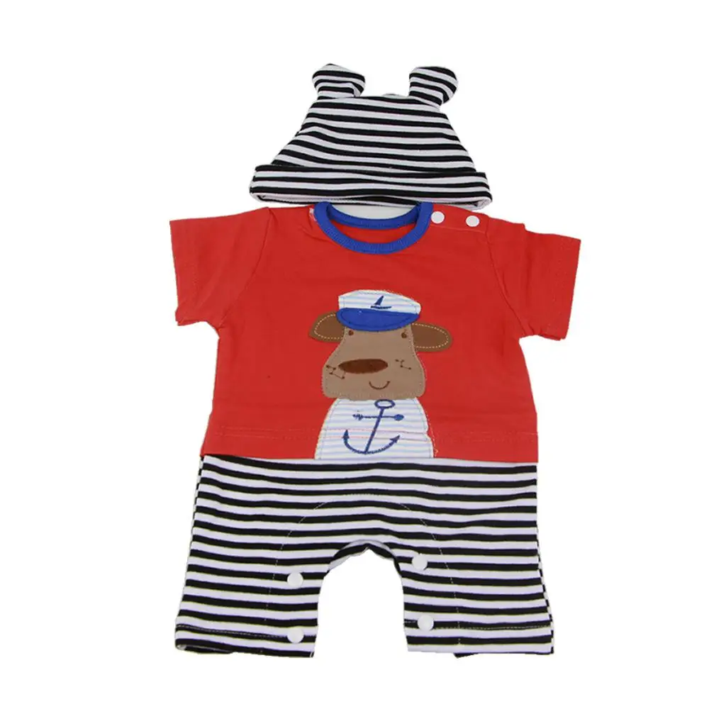 

22-23 Inch Baby Cartoon Short-sleeved Shorts Suit Reborn Doll Costume