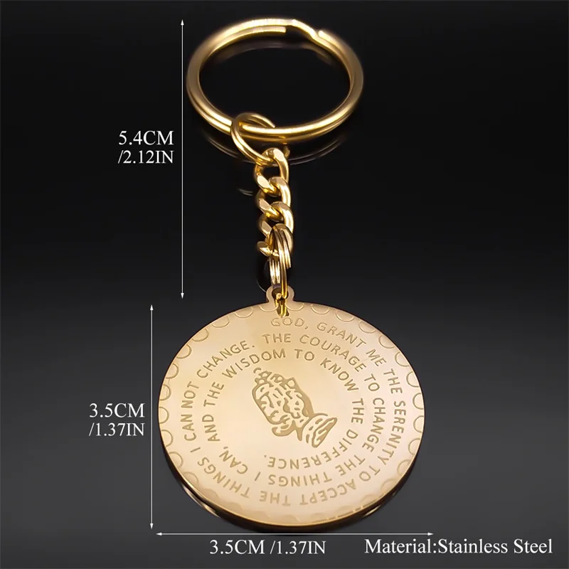 Брелок для ключей женский/мужской из нержавеющей стали