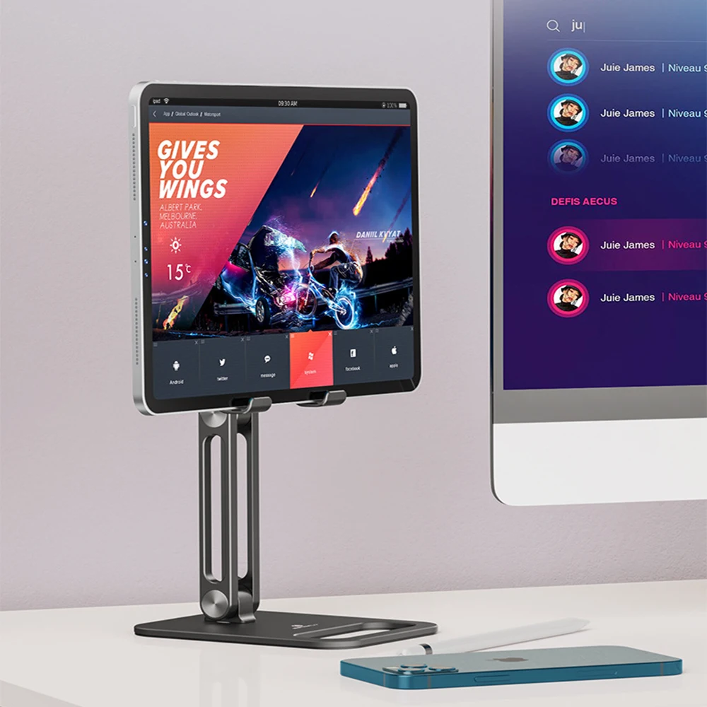 

Настольная подставка для планшета, регулируемый складной держатель для Mi Pad 4 Samsung iPad Pro Air Mini 12,9 11 10,2 10,9 10,5, поддержка аксессуаров