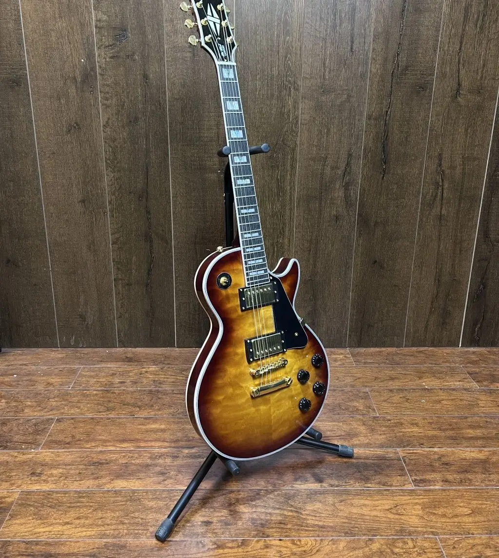 

Custom lp electric guitar, sunrise color water ripple, rosewood fingerboard, free shipping