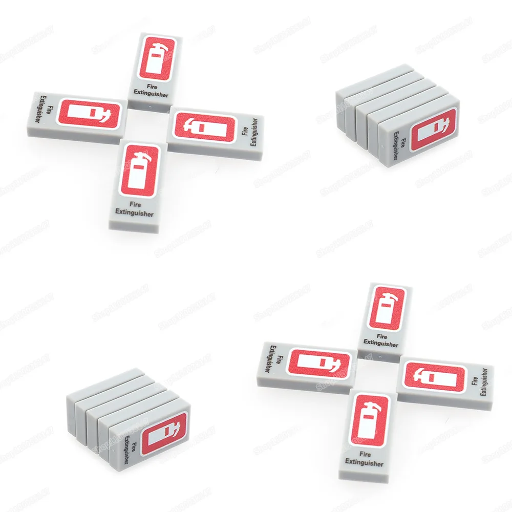 Огнетушитель шаблон печать плитки 3069 строительный блок 1*2 город МОС фигурки