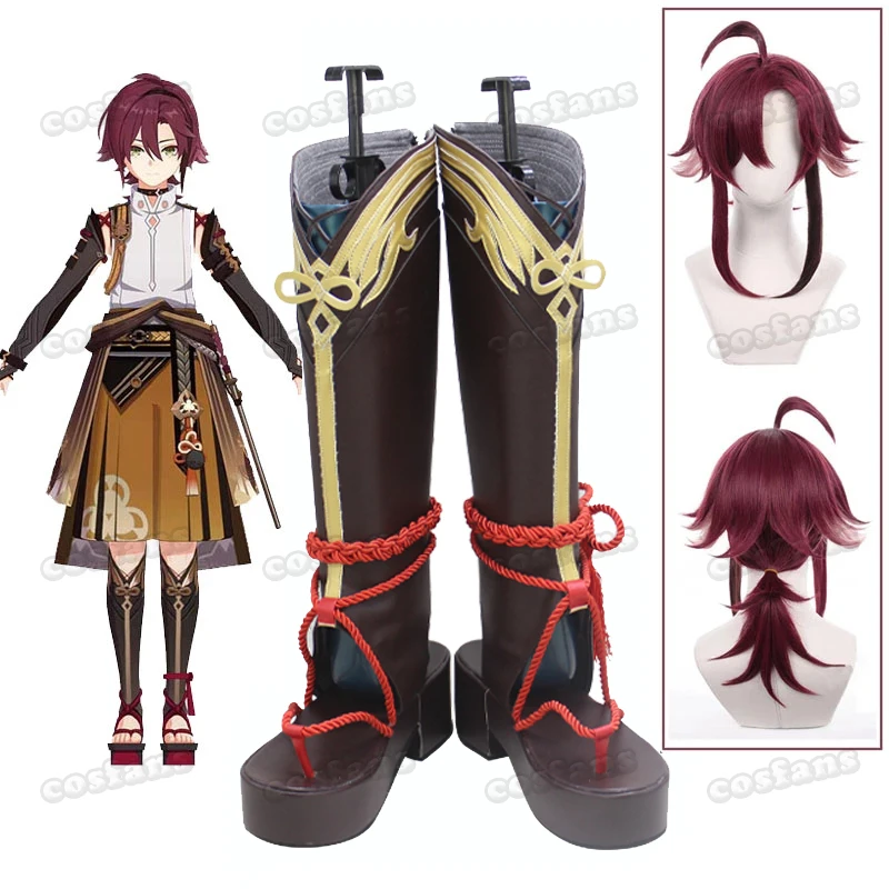 

Парик для косплея Genshin Impact Shikanoin шатье, парик для косплея шиканоин шатьюу, термостойкие градиентные синтетические волосы, Искусственные парики