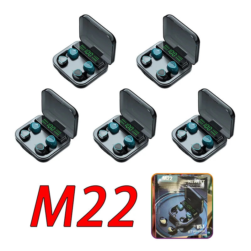 

Bluetooth-наушники M22 TWS оптом, 5/10 шт.