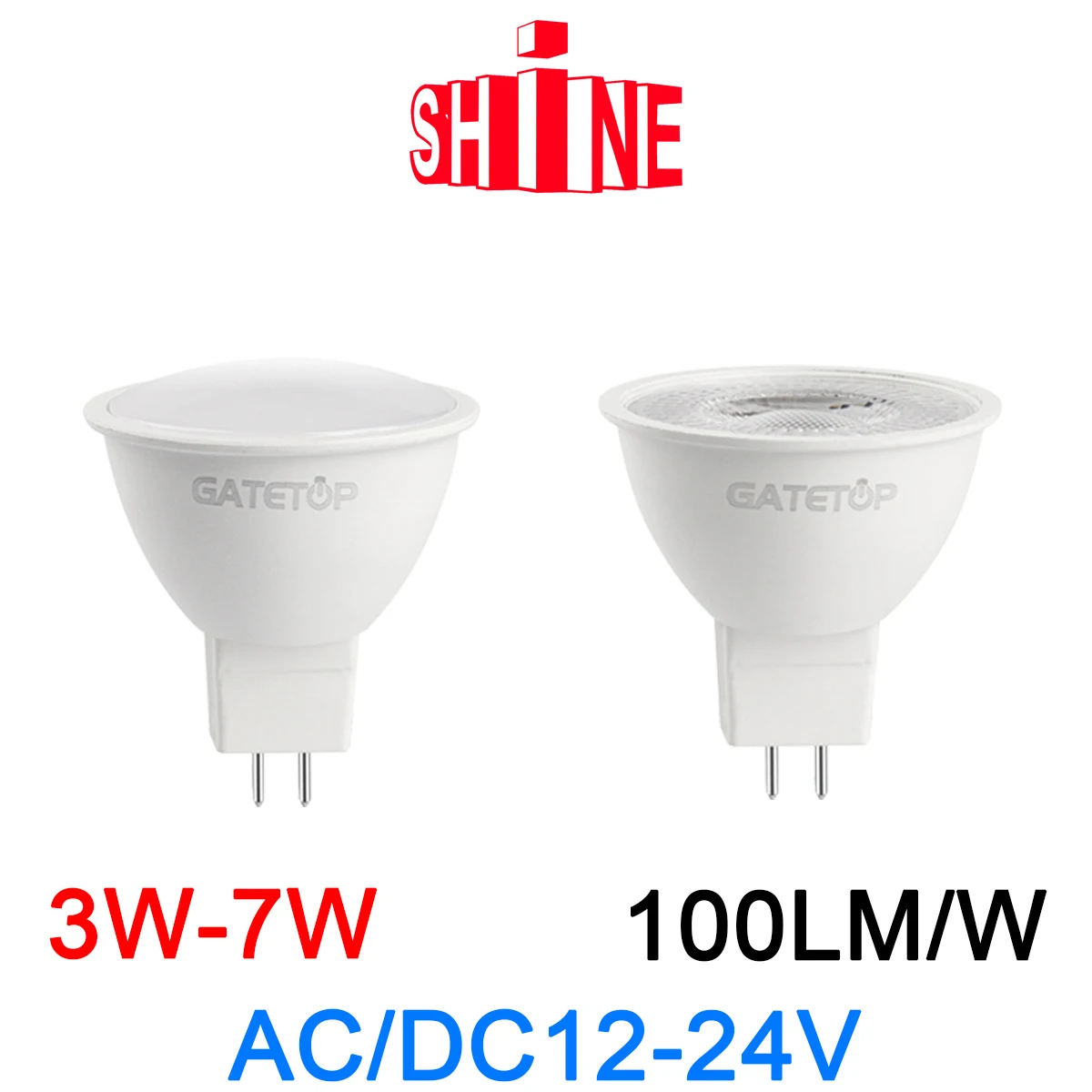 

AC/DC12V-24V Spot Foco MR16 3 Вт-7 Вт GU 5,3, теплый белый день