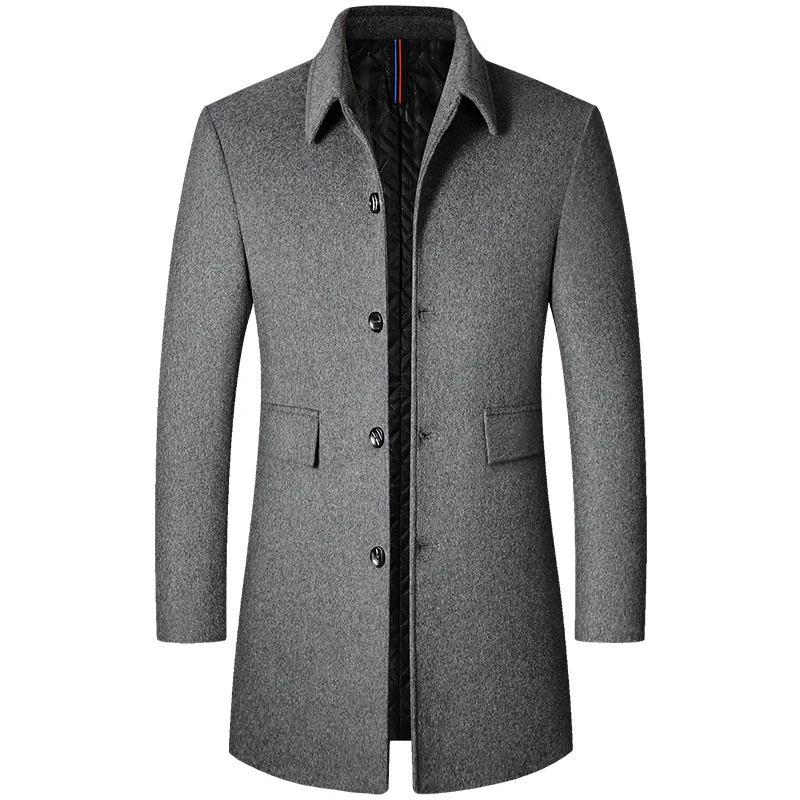 

New Boutique Men's Autumn and Winter Comfortable Slim Casual Fashion Gentleman's Wedding To Work Hosting Trend Men's Woolen Coat