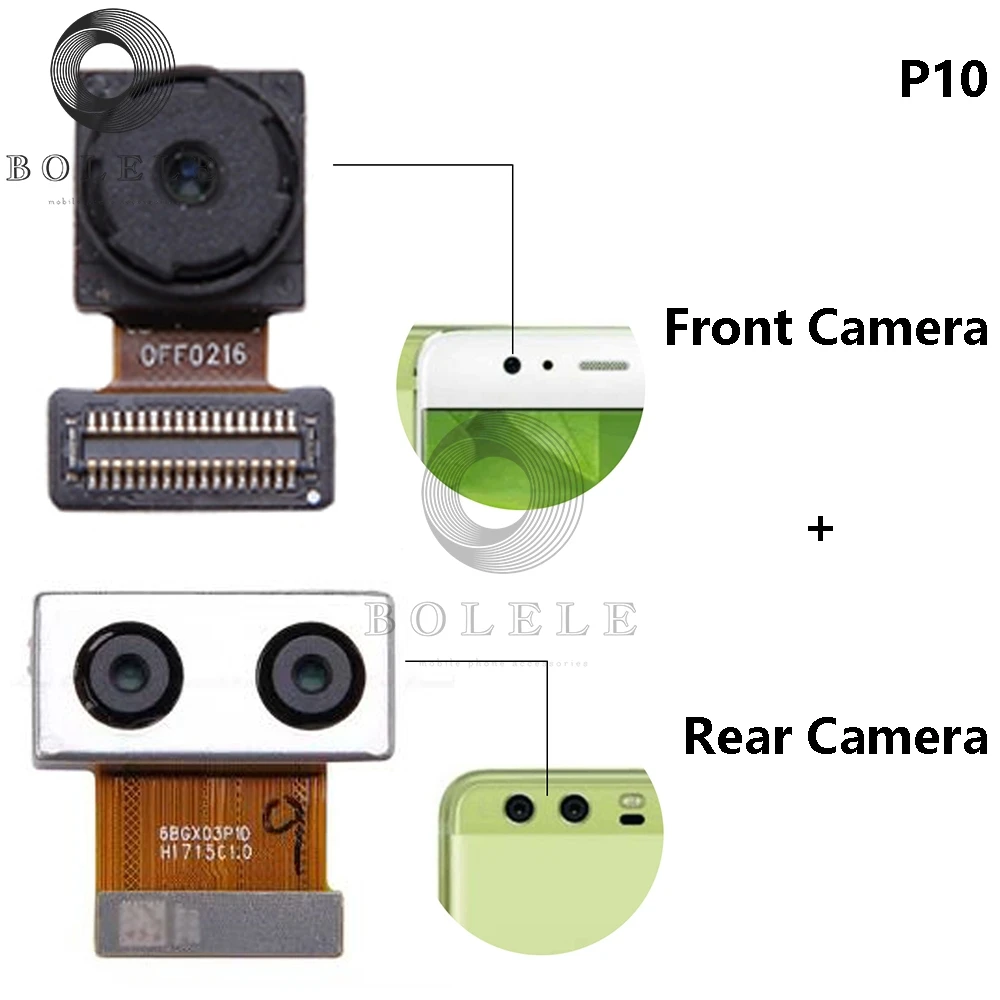 Оригинальная маленькая фронтальная камера для Huawei P10 задняя основная большая