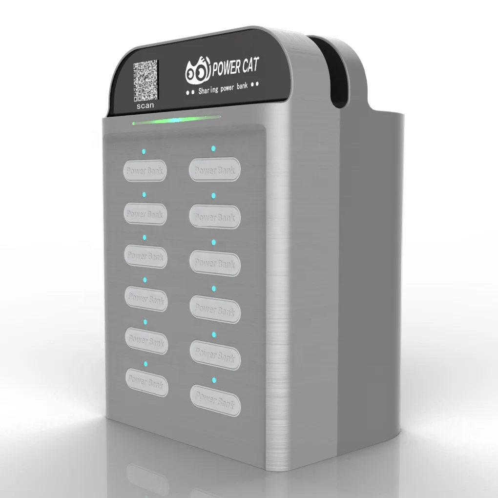 

Hot Sale 12 Slots Restaurant Portable Mobile Phone Chargers Sharing Power Bank Station Rental Power Bank Charging Station