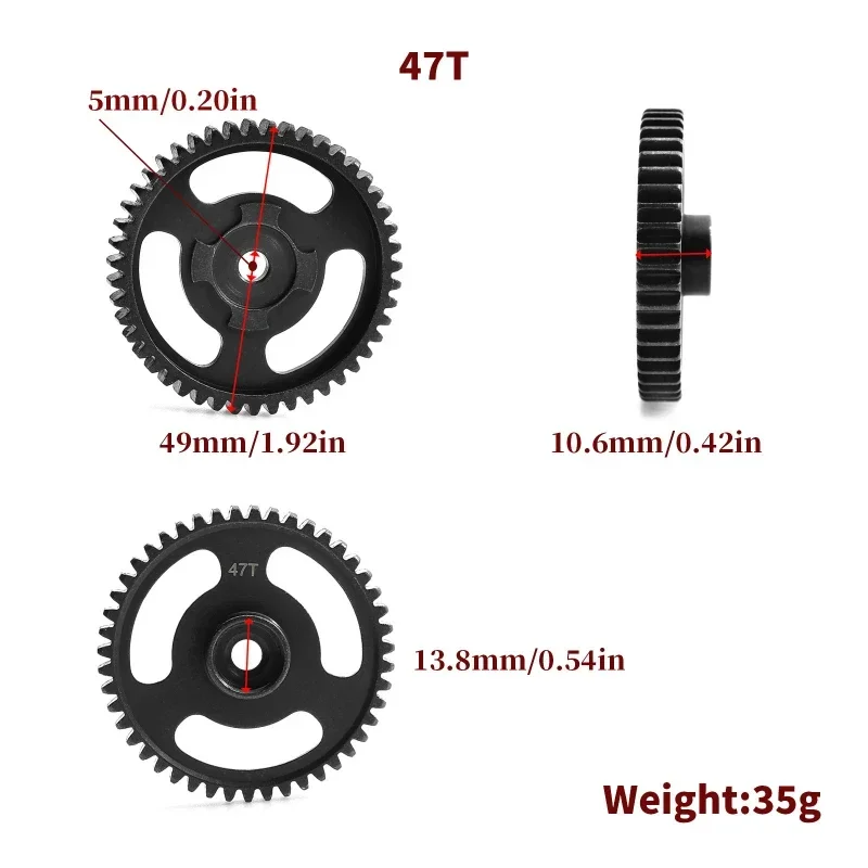 Основная шестерня из закаленной стали 47T 76937 76939 77127 для HPI Savage X 4 6 5 9 1/8 детали