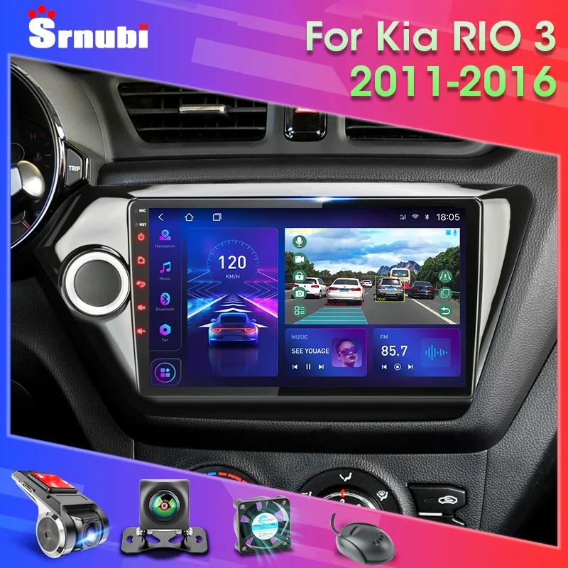 For Kia RIO 3 4 2011-2019 2Din Android 11 Car Radio Multimedia DVD Player Navigation Stereo Head Unit Speakers Carplay Audio GPS