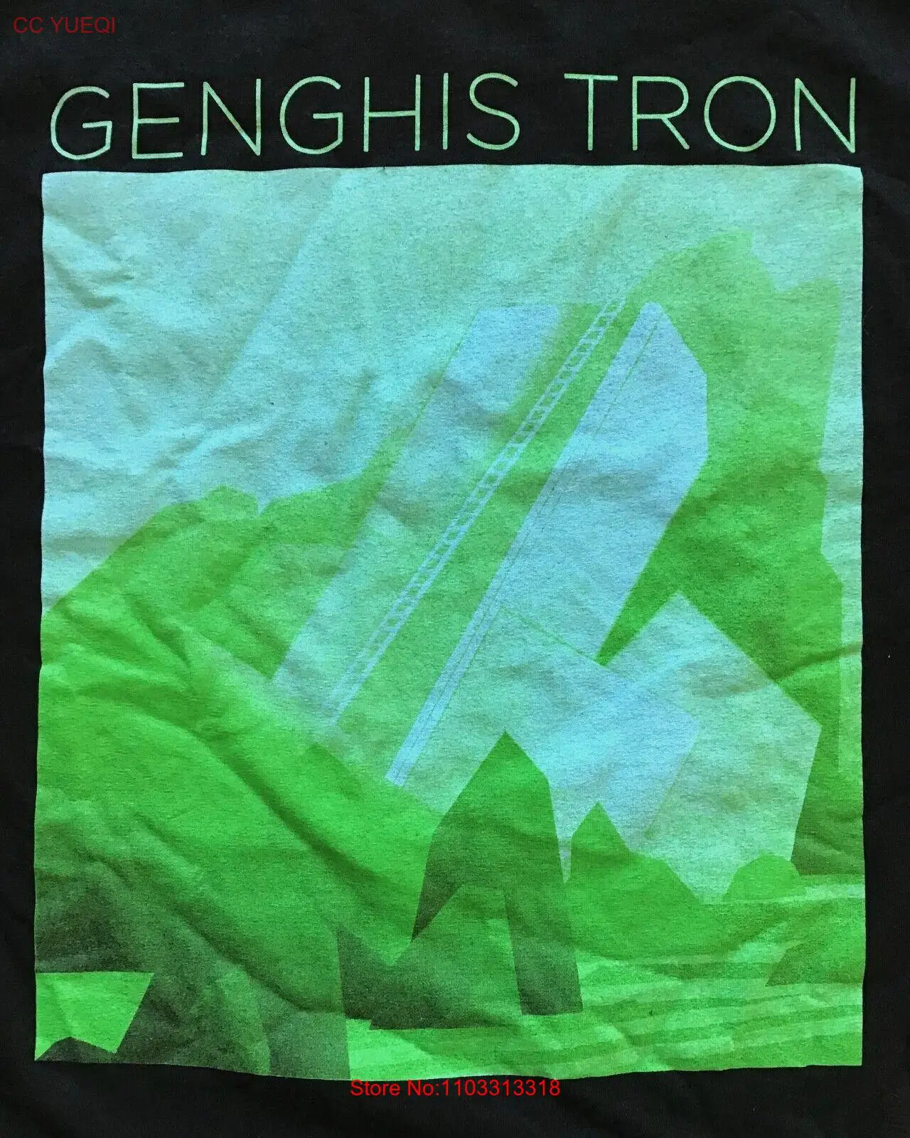 Футболка Genghis Tron Dream оружия черная большого размера