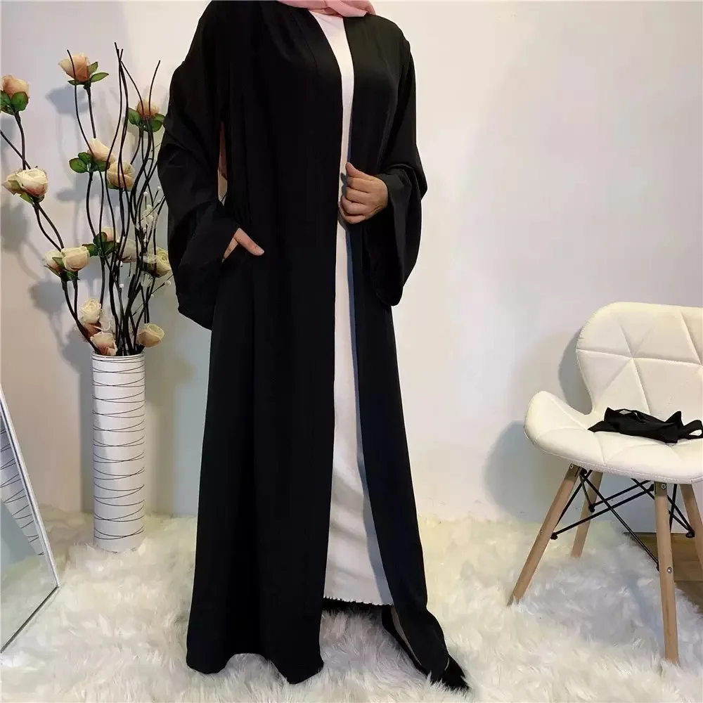 Black Abaya Dubai Turkey Muslim Hijab Dress 2022 Caftan Marocain Arab Islamic Clothing Kimono Robe Femme Musulmane Djellaba