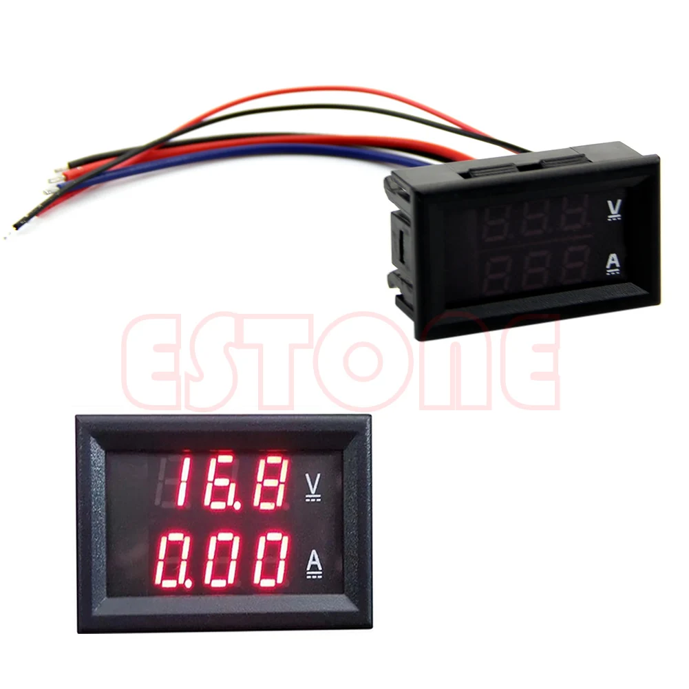 

10A for Dc 100V Voltmeter Ammeter Red LED Panel Amp Dual Digital Meter Gaug