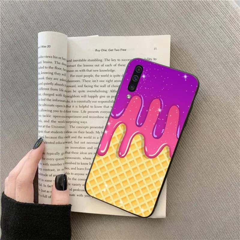 Чехол для телефона с рисунком плавильного мороженого Samsung Galaxy S6 S7 S8 S9 S10 S21 S22 Plus
