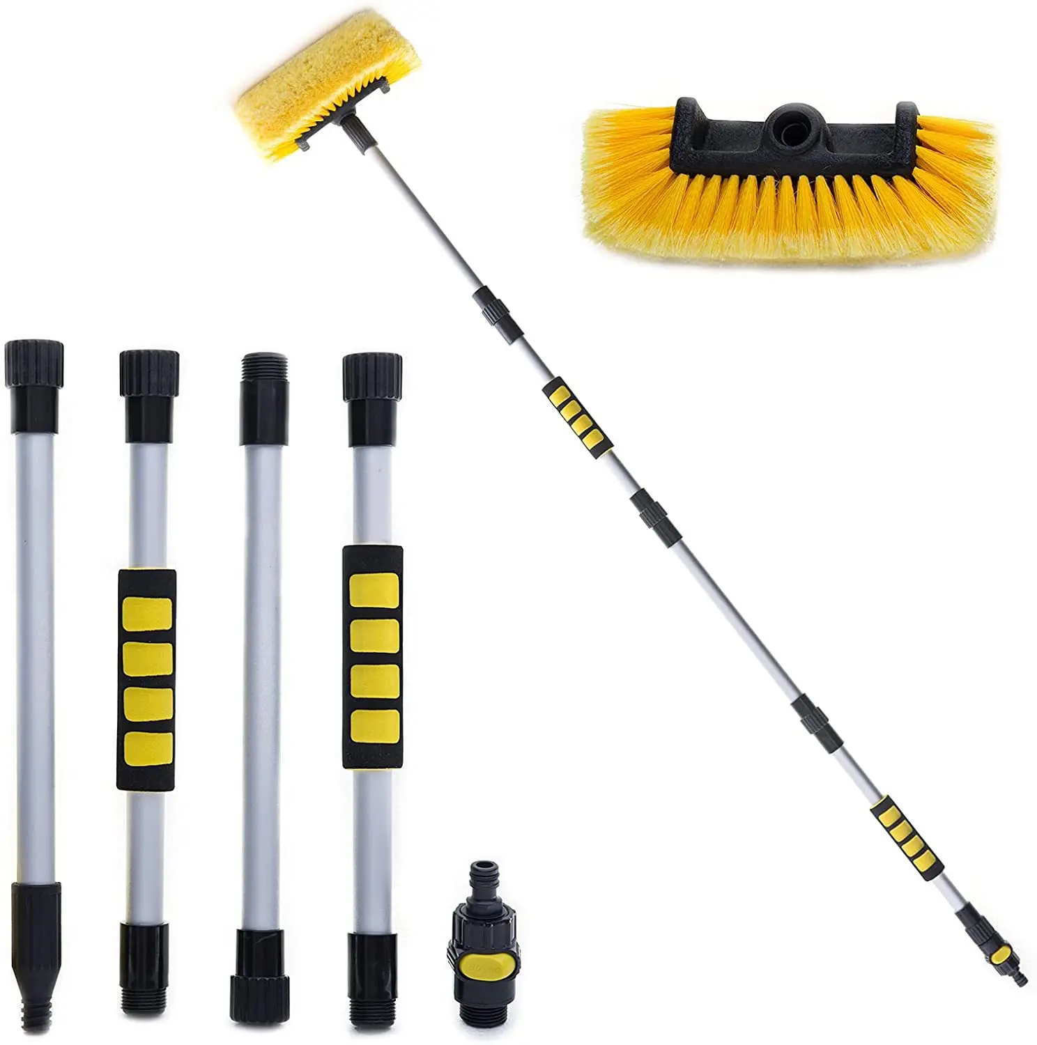 

New Car Automatic Telescopic Long Rod Spray Water Brush Auto Windshield Window Wipe Glass Cleaner Washing Tool